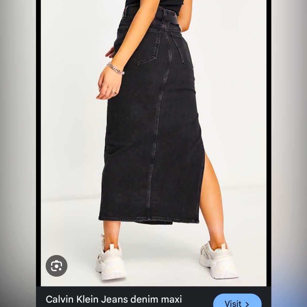 ❤️SOLD❤️Calvin Klein black denim maxi skirt